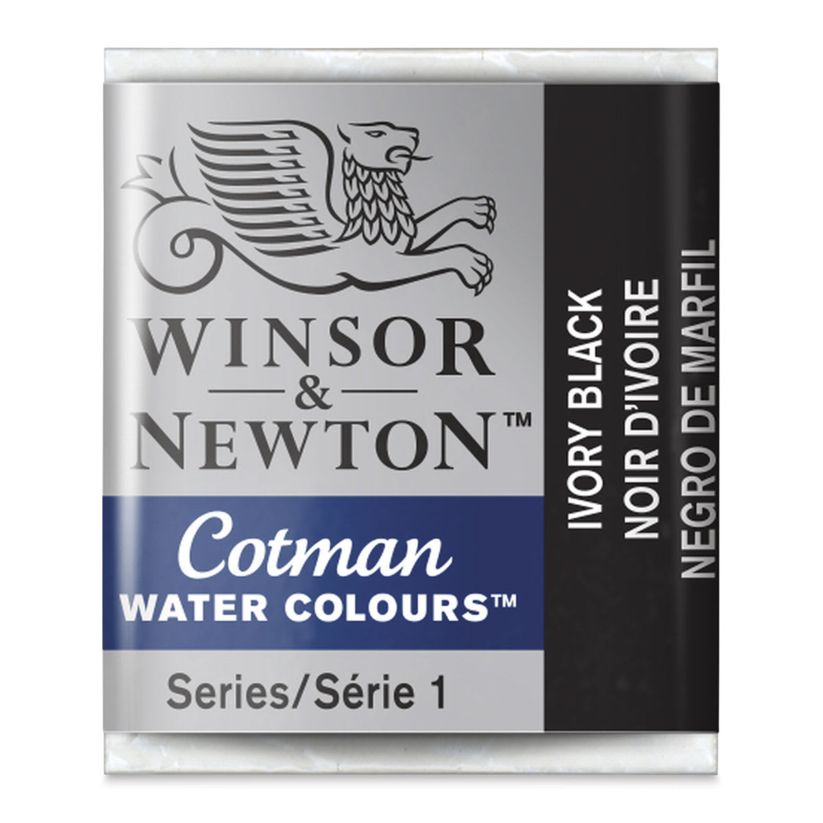 Winsor & Newton Cotman Watercolor Half Pan - Ivory Black
