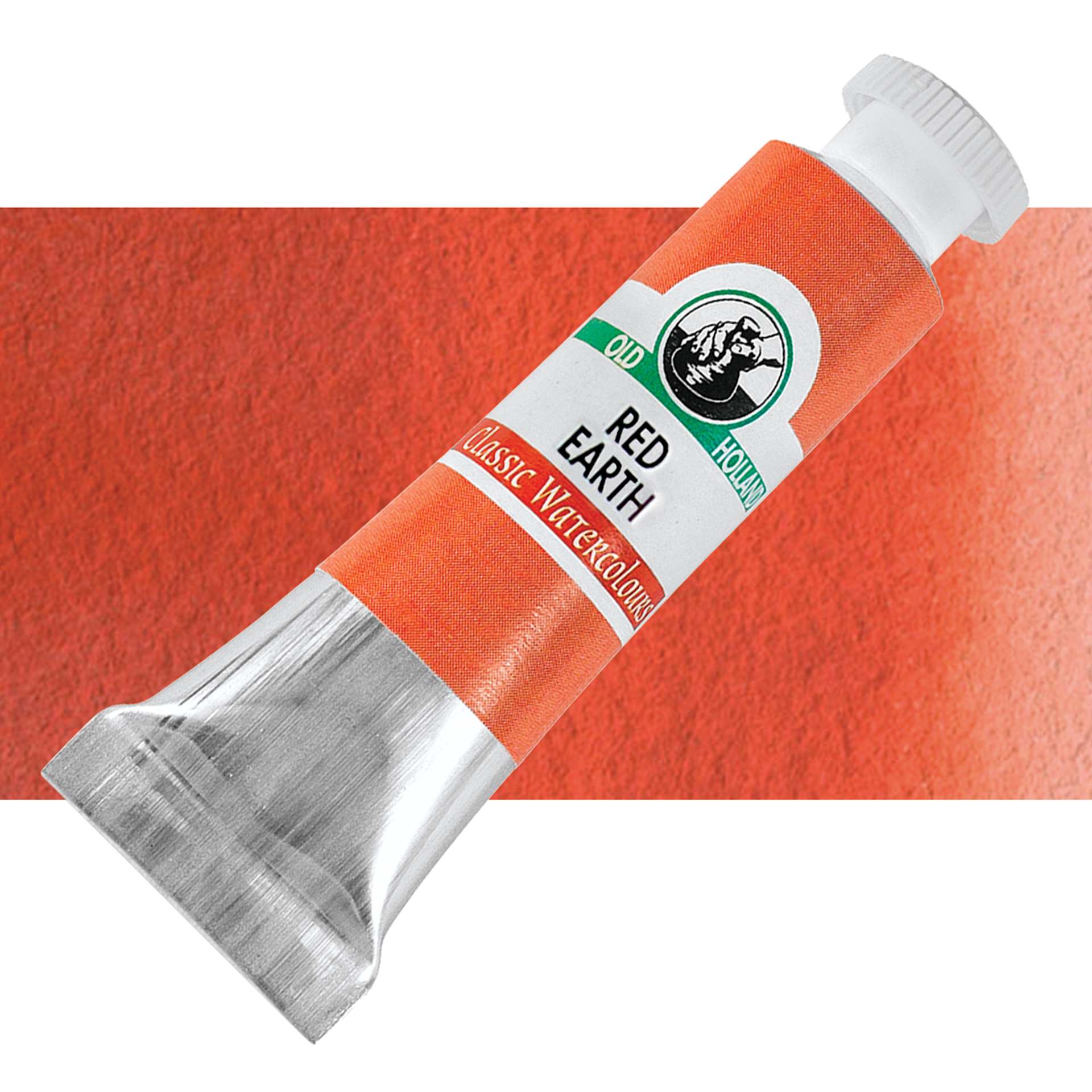 Old Holland Classic Artist Watercolor - Red Earth, 6 ml tube and swatch