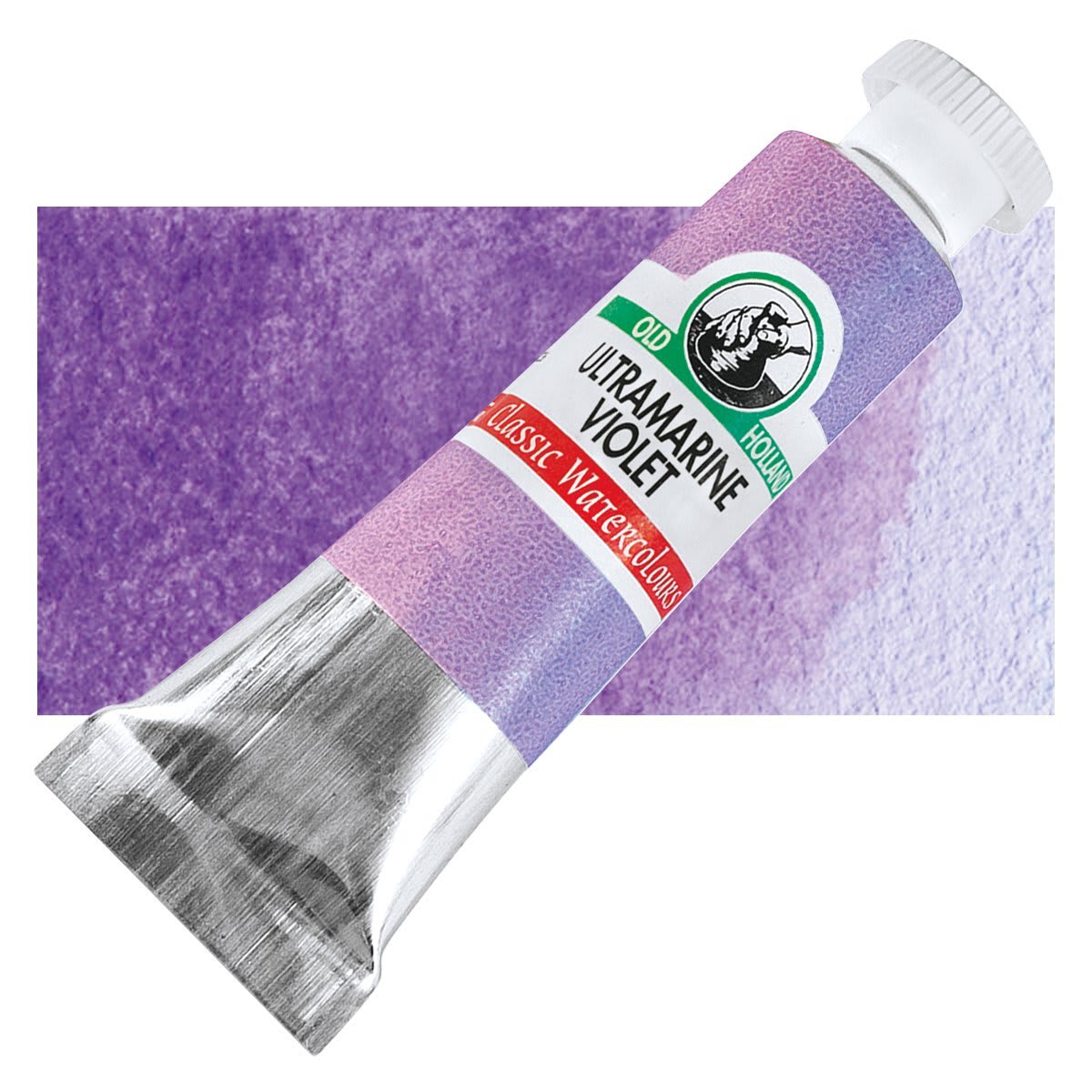 Old Holland Classic Artist Watercolor - Ultramarine Violet, 6 ml tube and swatch