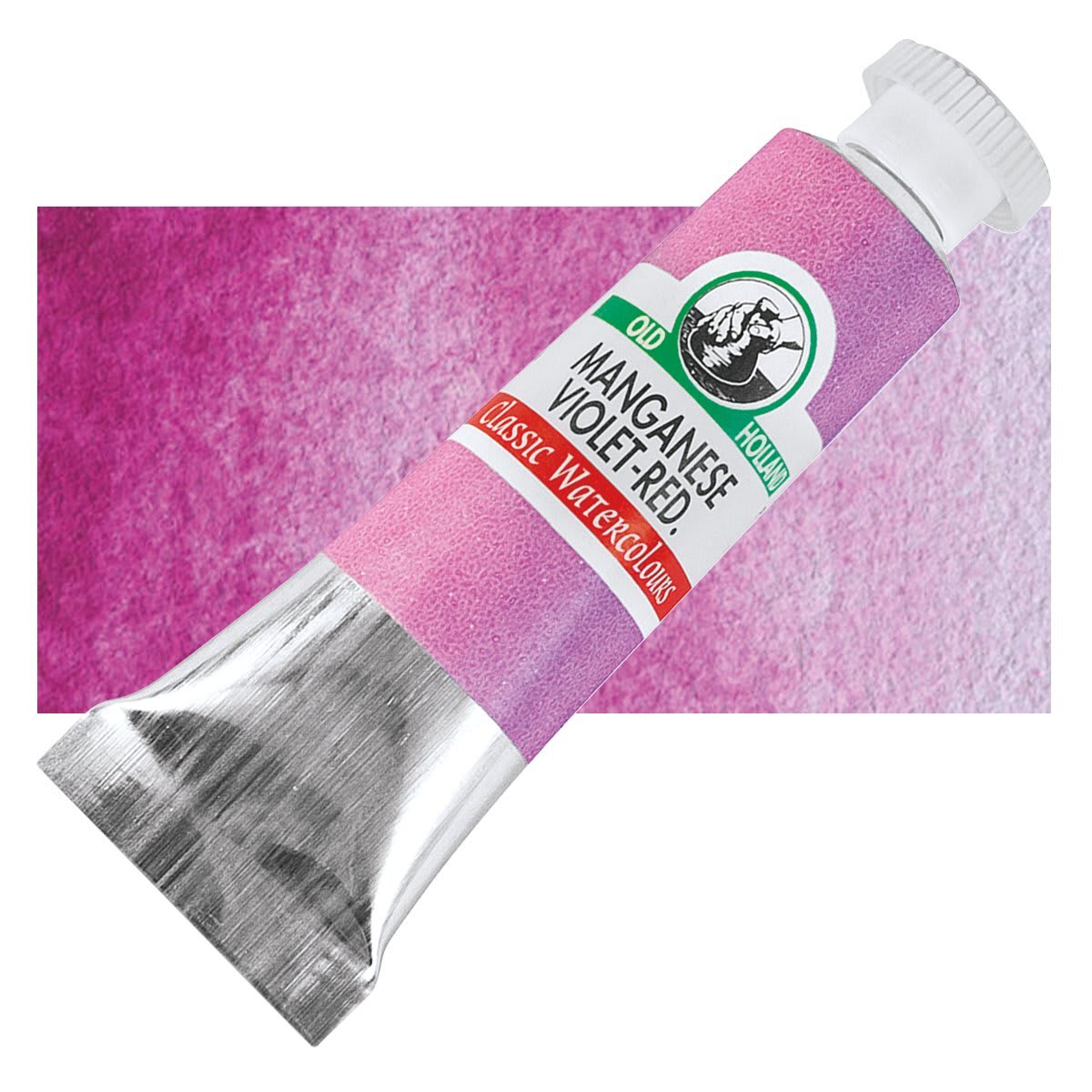 Old Holland Classic Artist Watercolor - Manganese Violet-Reddish, 6 ml tube and swatch