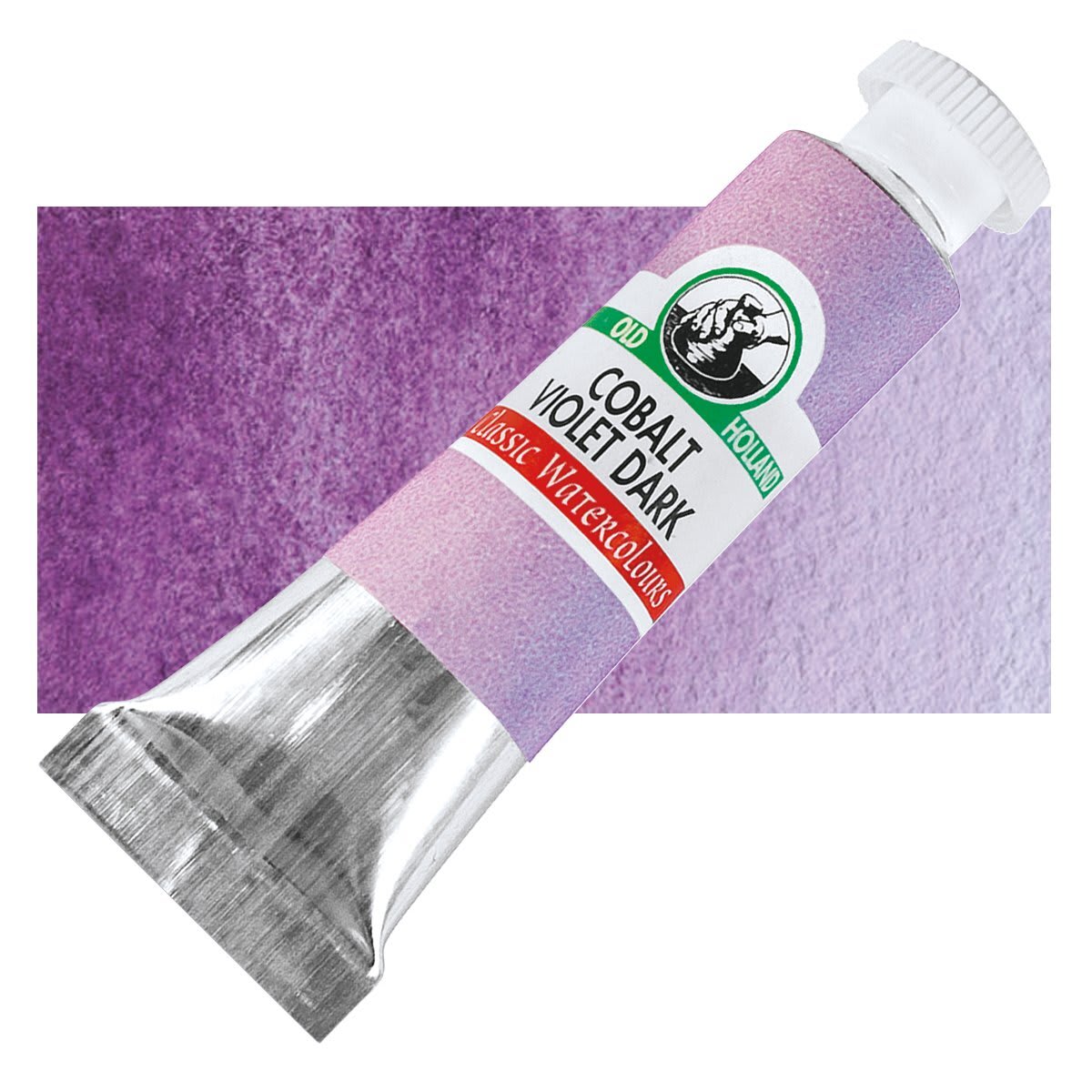 Old Holland Classic Artist Watercolor - Cobalt Violet Dark, 6 ml tube and swatch
