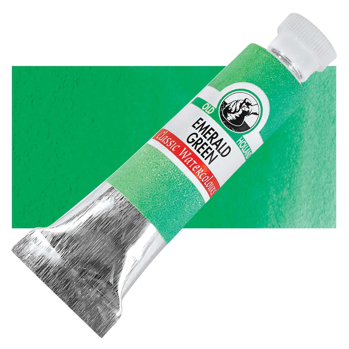 Old Holland Classic Artist Watercolor - Emerald Green, 6 ml tube and swatch