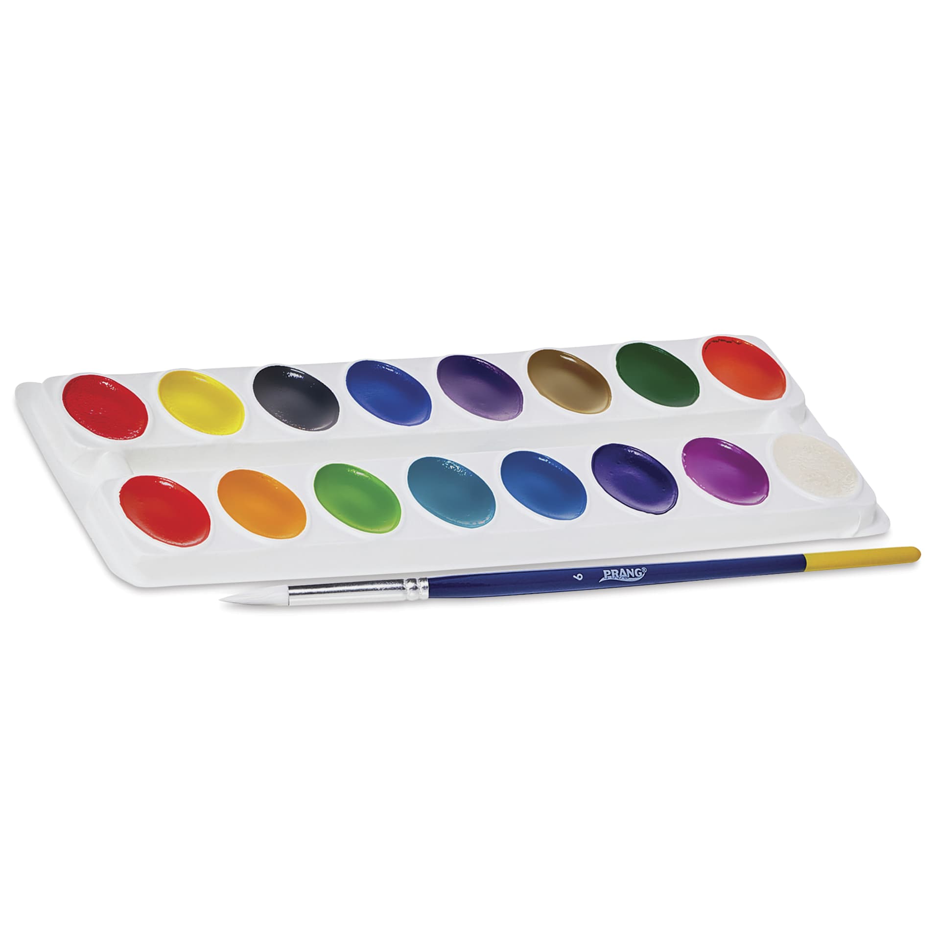 Prang Washable Watercolors - Set of 16, Assorted Colors, Oval Pans
