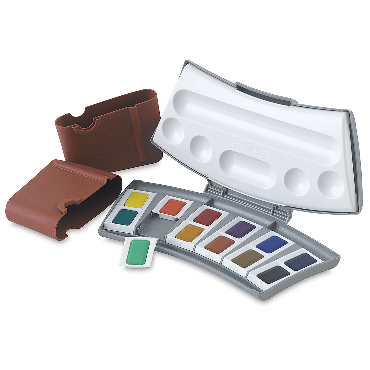 Pelikan Watercolor Pans - Set of 12, Set Open Pelikan Watercolor Pans - Set of 12, Set Open