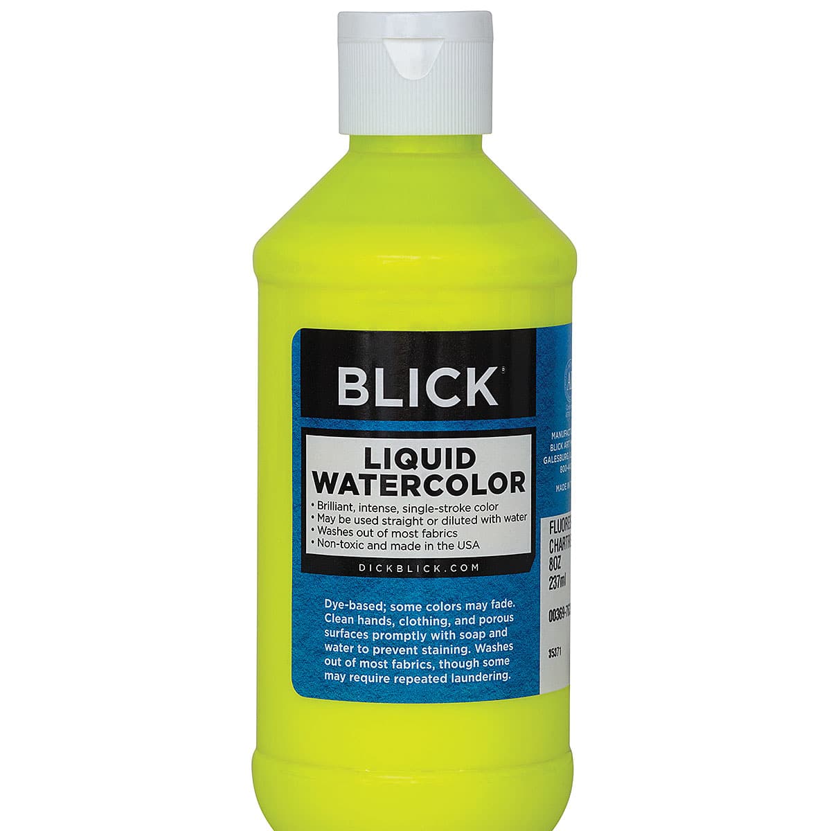 Blick Liquid Watercolor - Fluorescent Chartreuse, 8 oz bottle