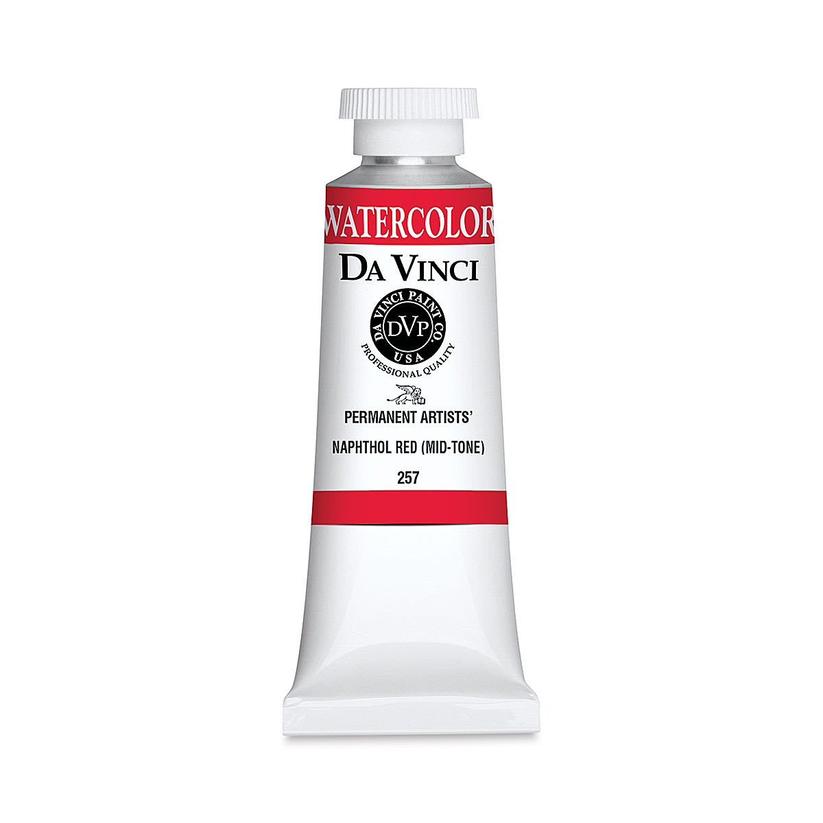 Da Vinci Artists' Permanent Watercolor - Naphthol Red (Mid-Tone), 37 ml tube