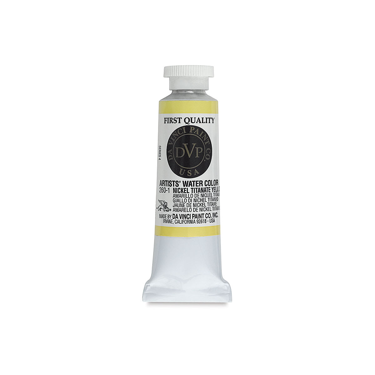 Da Vinci Artists' Permanent Watercolor - Nickel Titanate Yellow, 37 ml tube