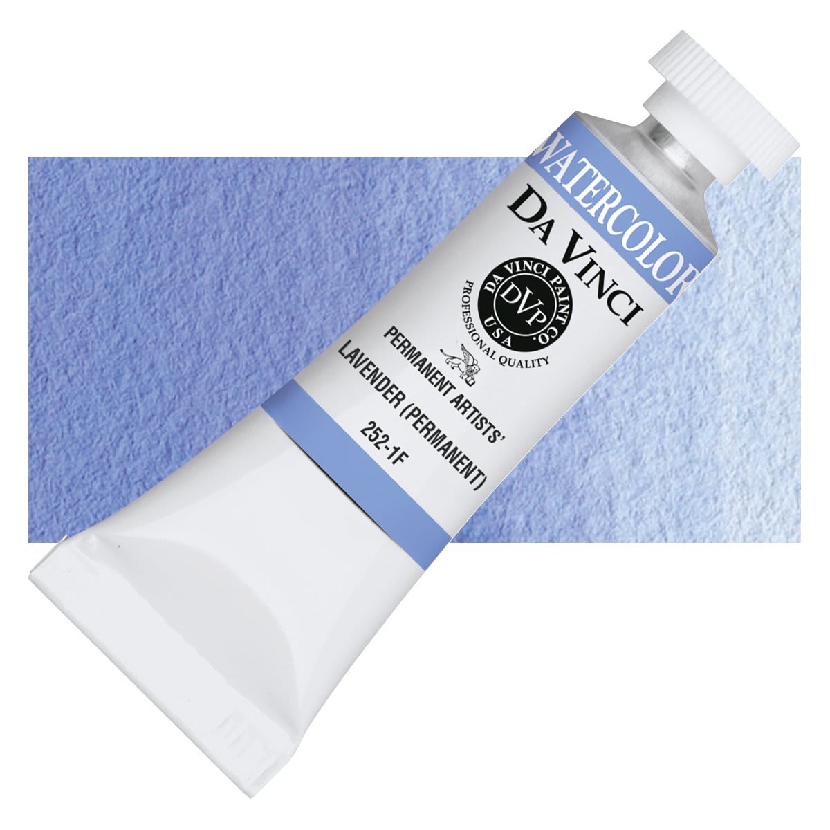 Da Vinci Artists' Permanent Watercolor - Lavender (Permanent), 15 ml tube and swatch
