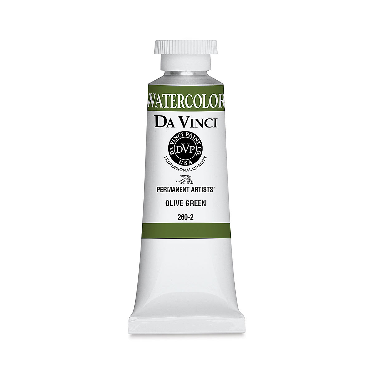 Da Vinci Artists' Permanent Watercolor - Olive Green, 37 ml tube