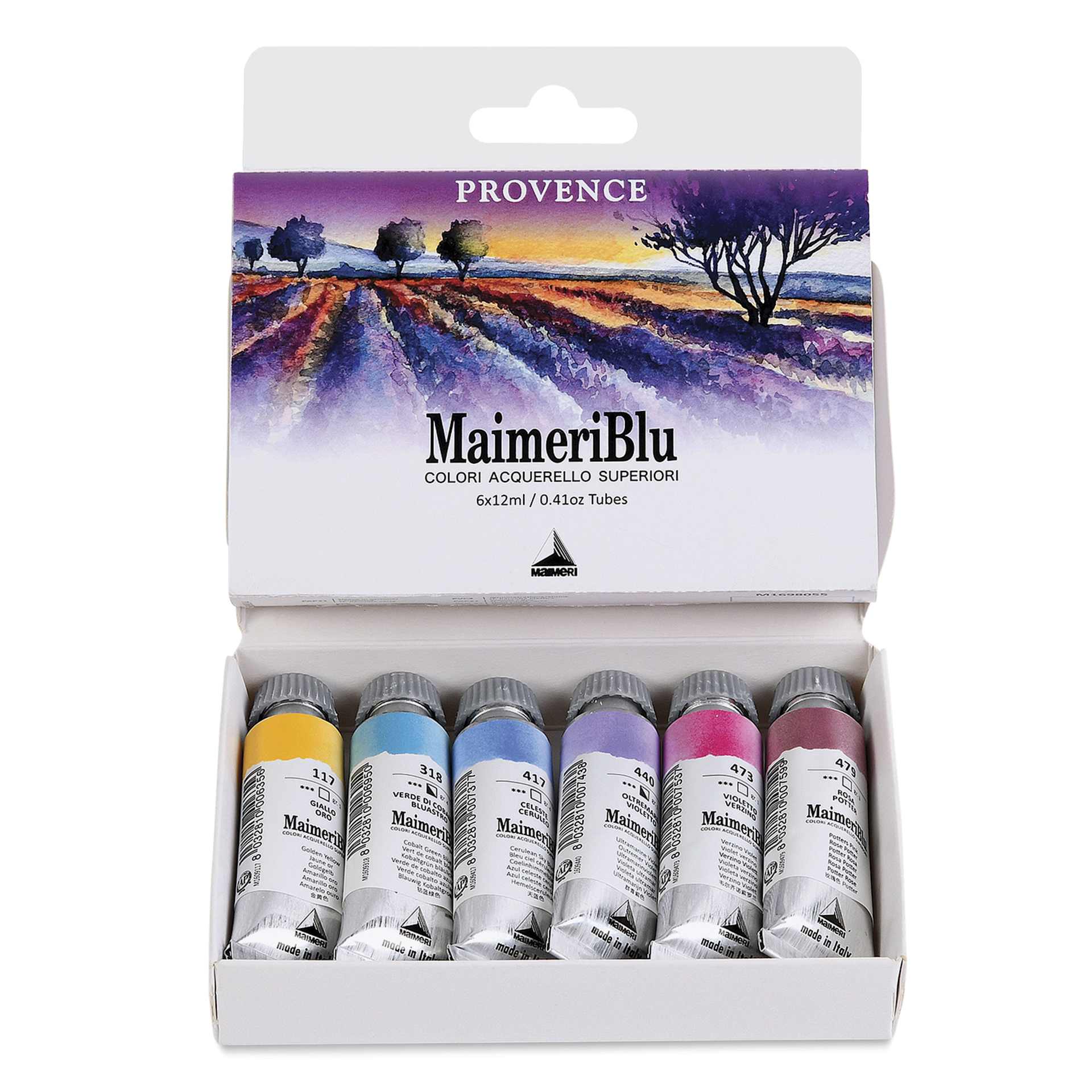 Maimeri Blu Artist Watercolor - Set of 6, Provence, 12 ml Tubes in package