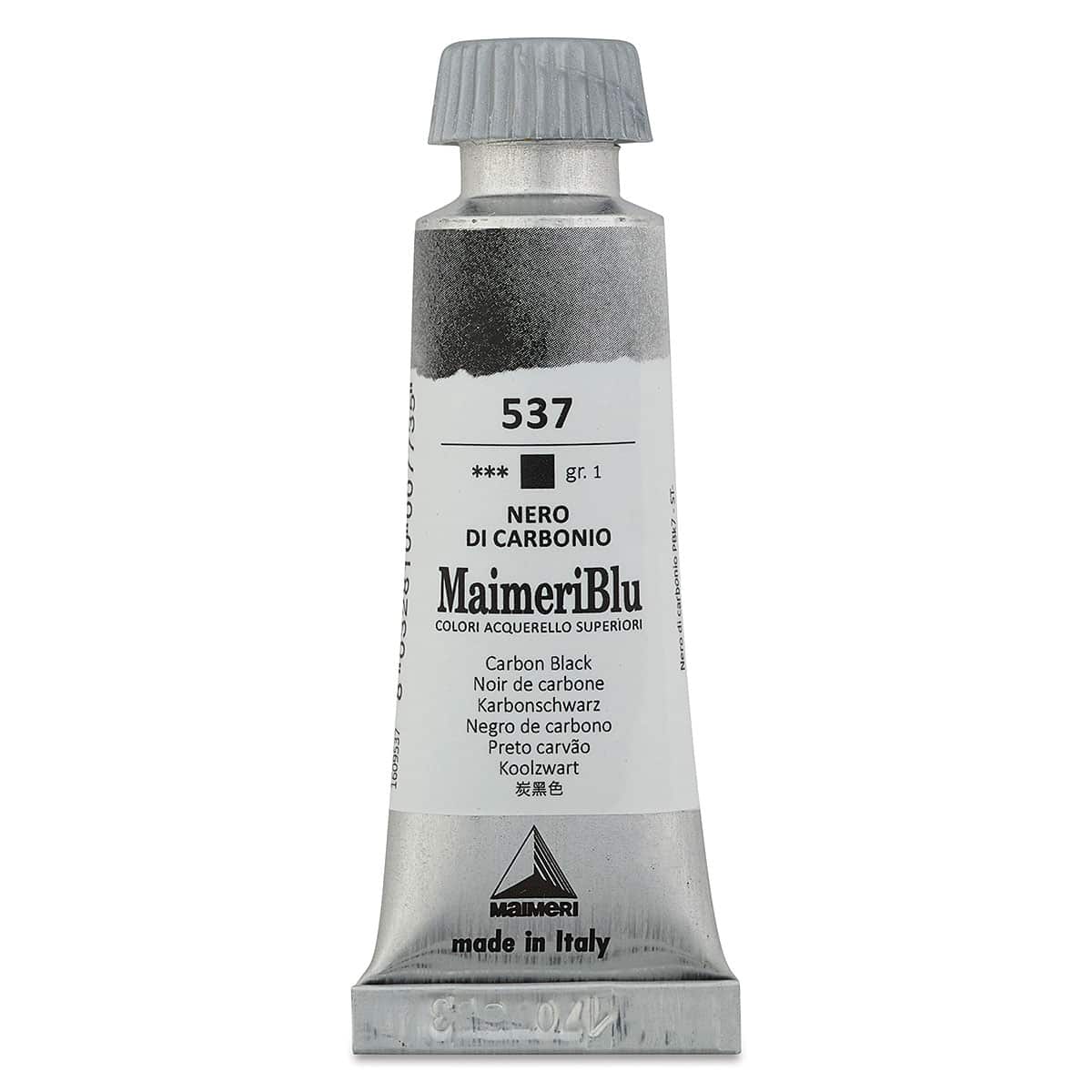 Maimeri Blu Artist Watercolor - Carbon Black , 12 ml Tube