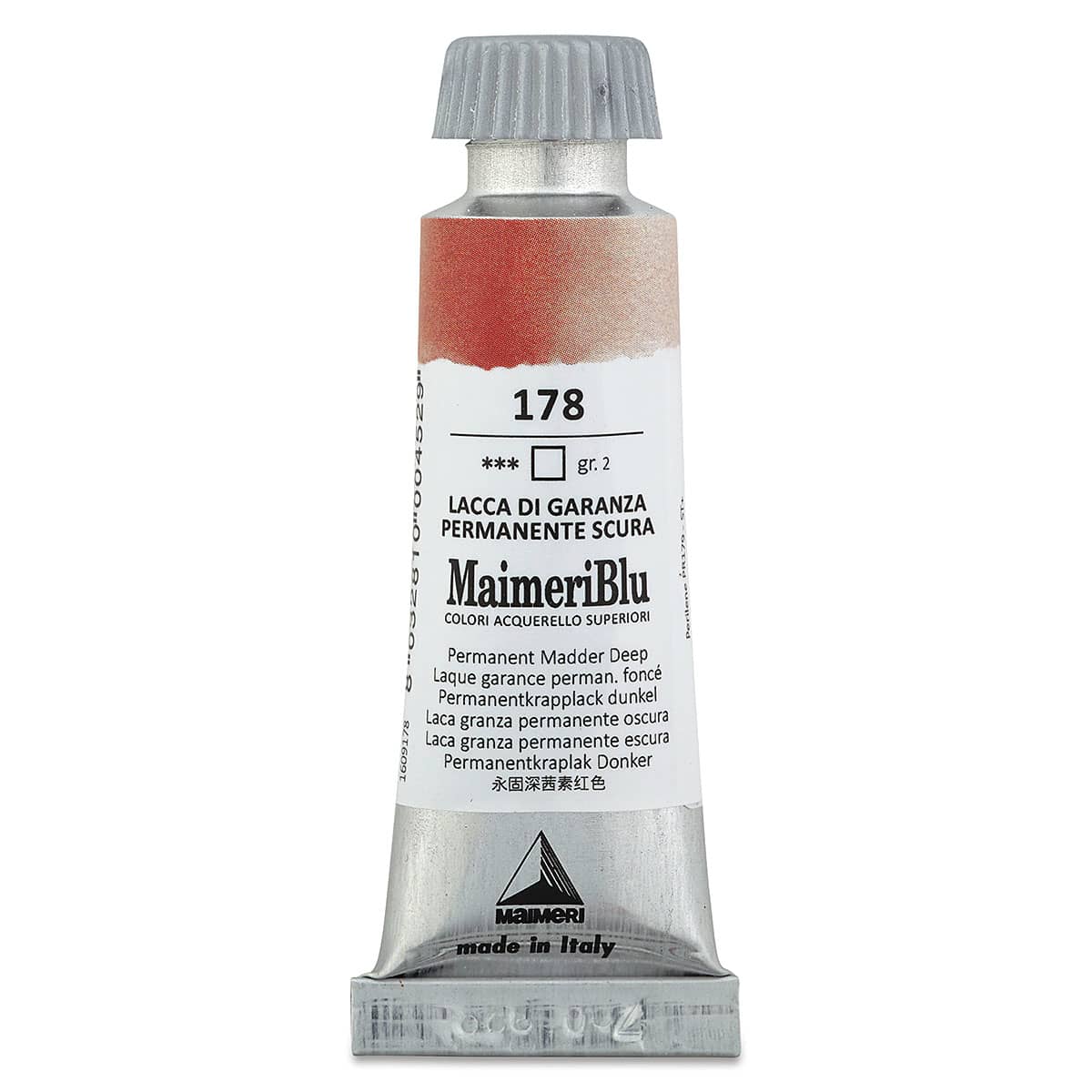 Maimeri Blu Artist Watercolor - Permanent Madder Deep, 12 ml Tube
