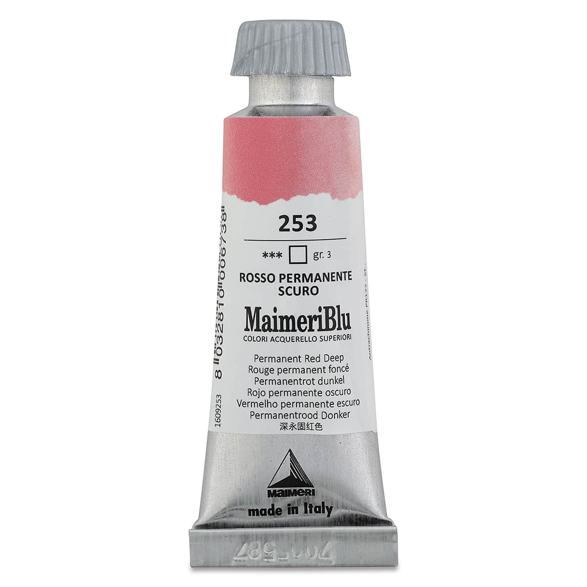 Maimeri Blu Artist Watercolor - Permanent Red Deep, 12 ml Tube
