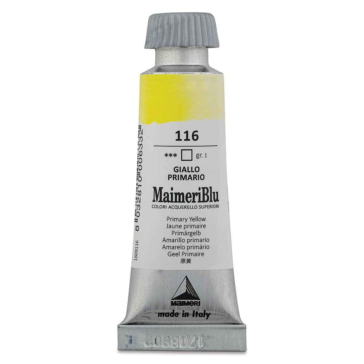 Maimeri Blu Artist Watercolor - Primary Yellow, 12 ml Tube