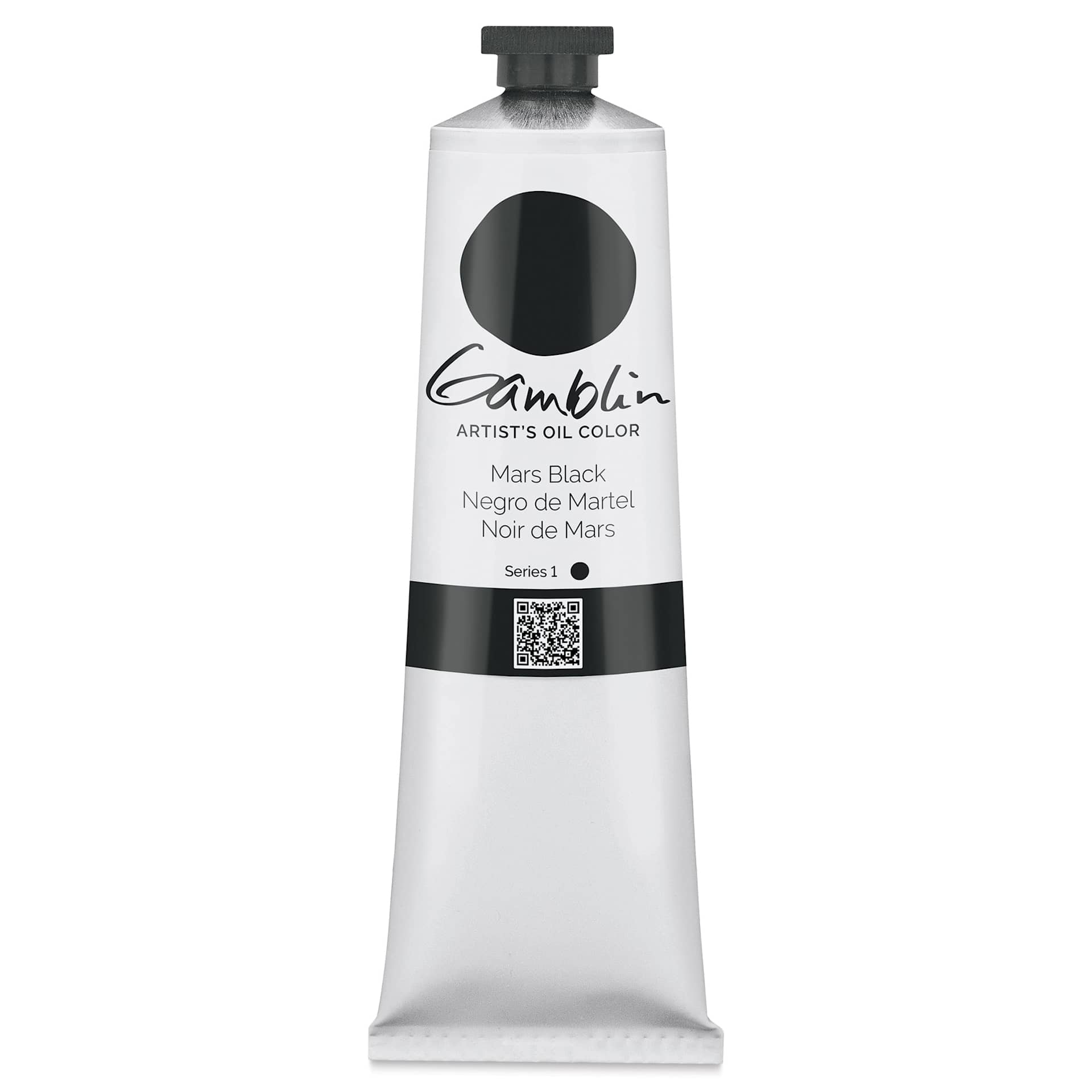 Gamblin Artist's Oil Color - Mars Black, 150 ml tube