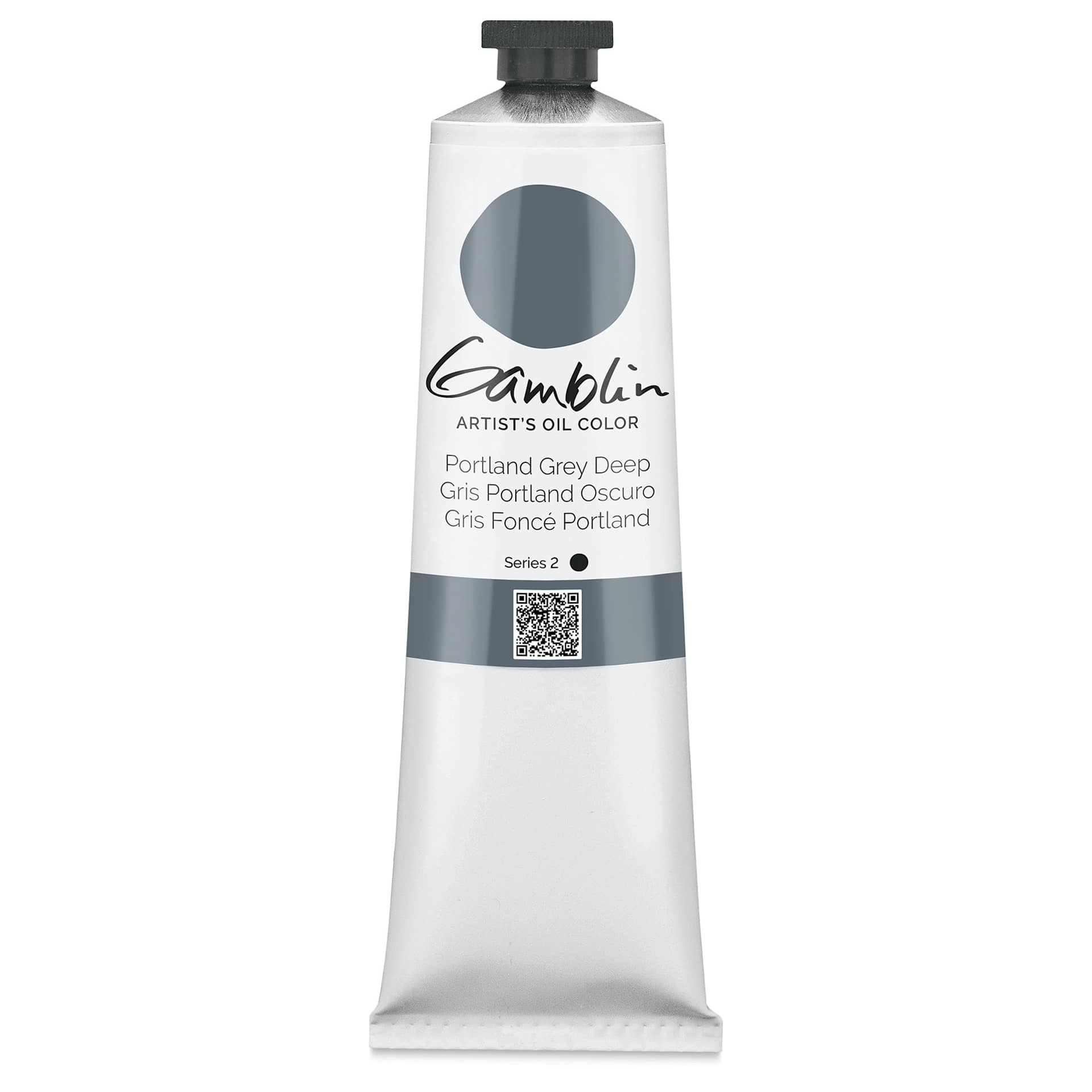 Gamblin Artist's Oil Color - Portland Grey Deep, 150 ml tube
