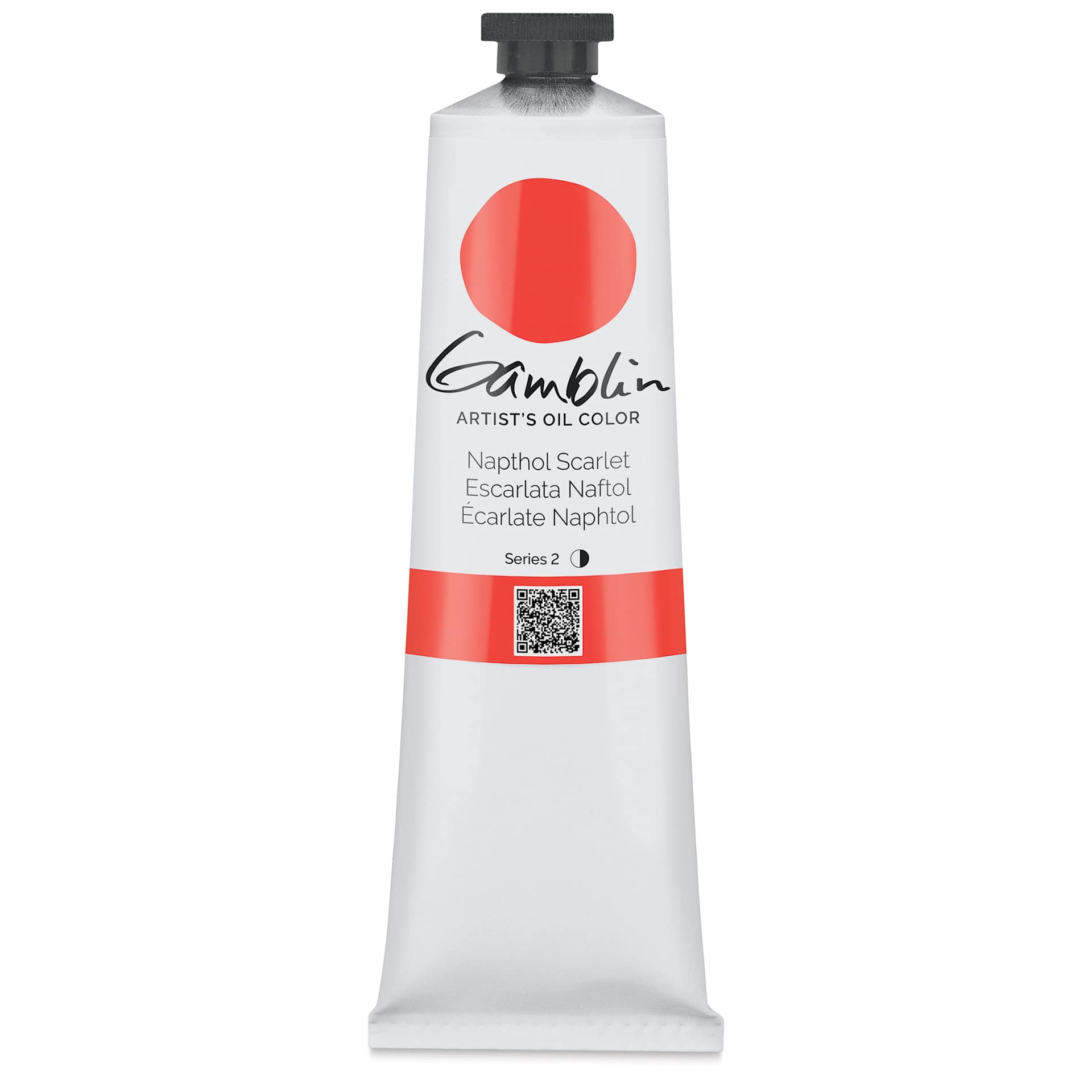Gamblin Artist's Oil Color - Naphthol Scarlet, 150 ml tube