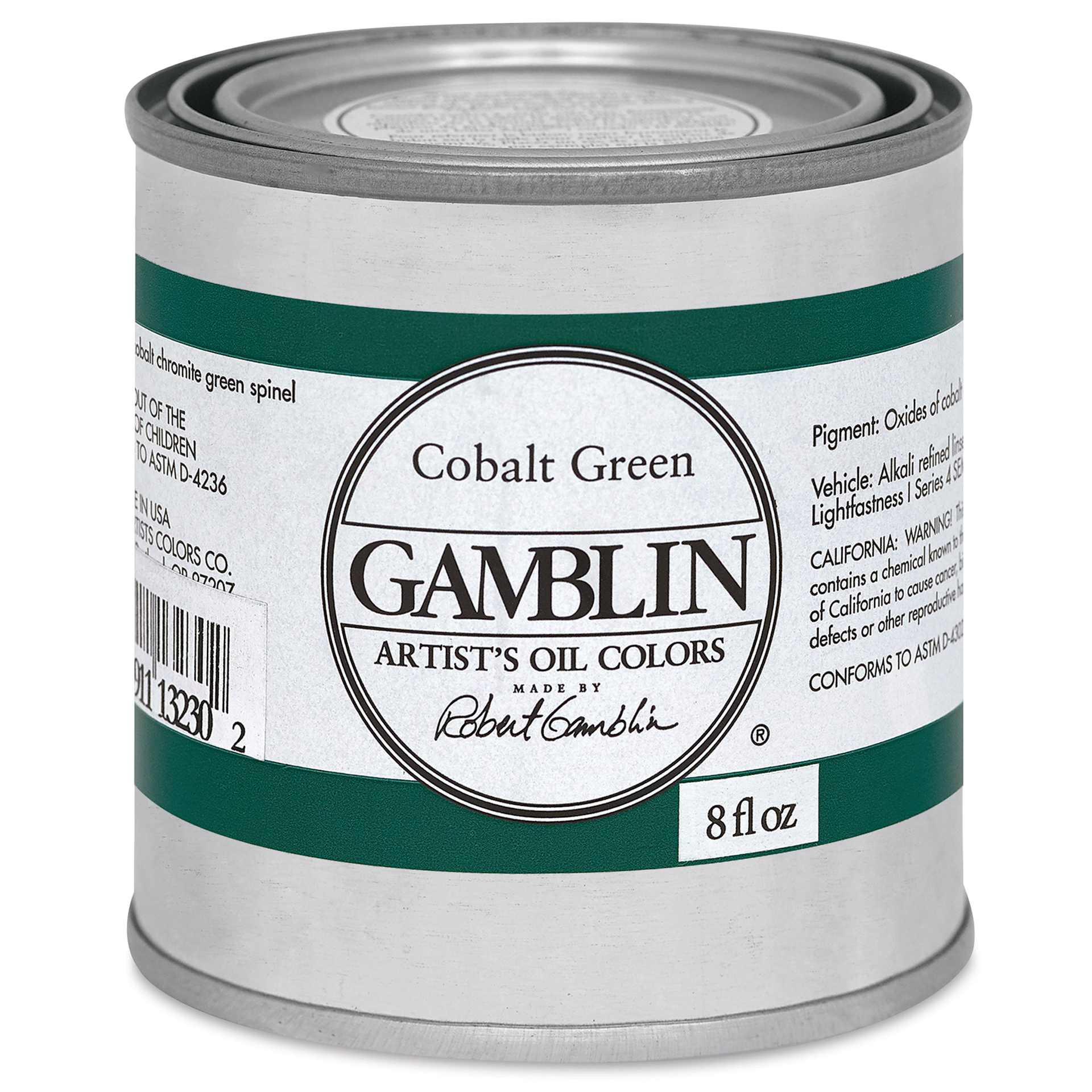 Gamblin Artist's Oil Color - Cobalt Green, 8 oz Can