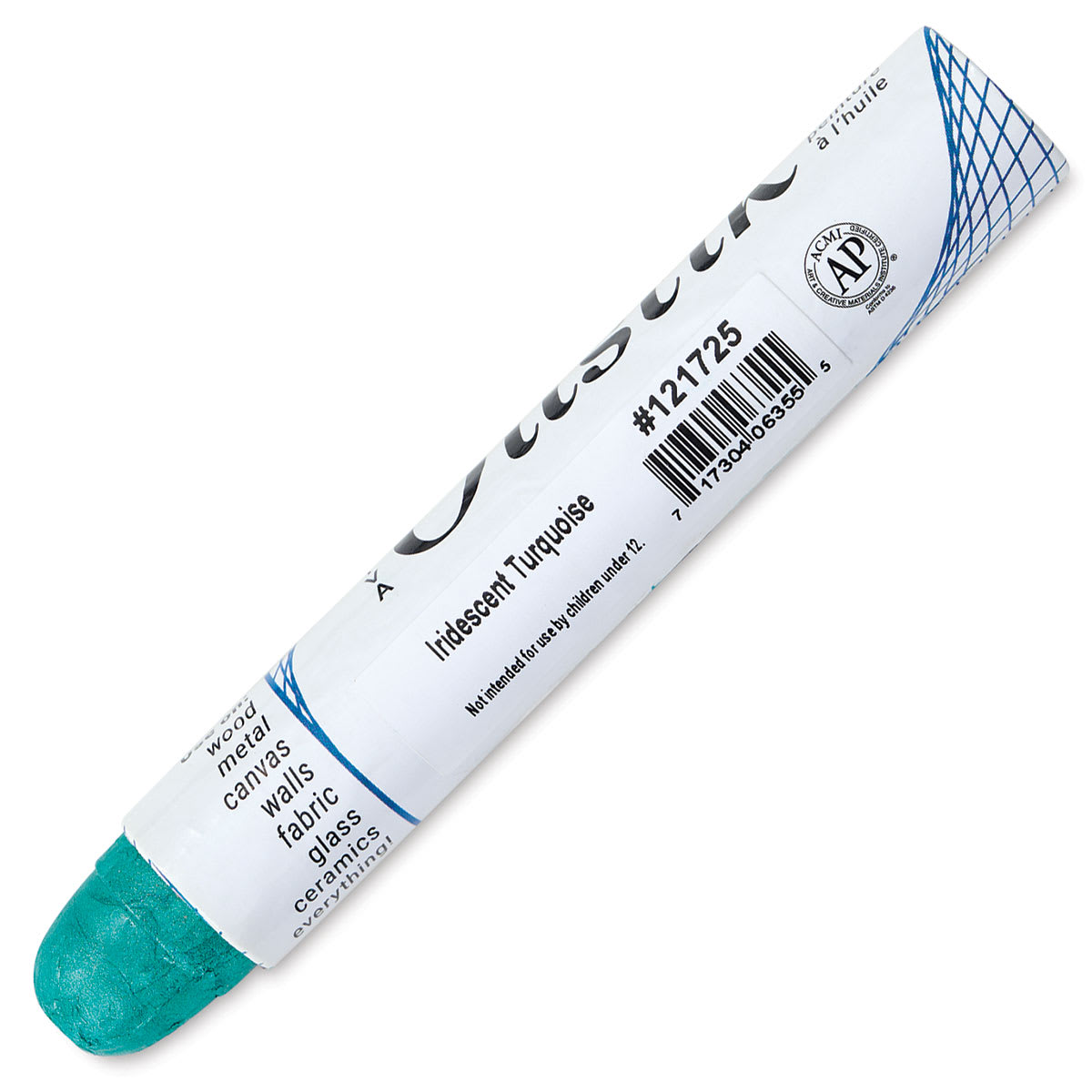 Shiva Oilstik Oil Paint - Iridescent Turquoise (Back)