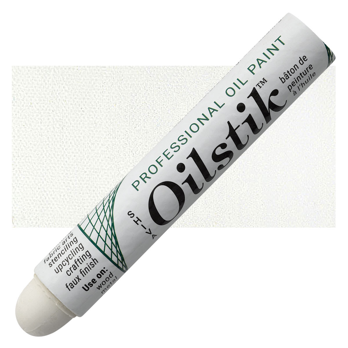 Shiva Oilstik Oil Paint - Titanium White oilstik and swatch Shiva Oilstik Oil Paint - Titanium White oilstik and swatch