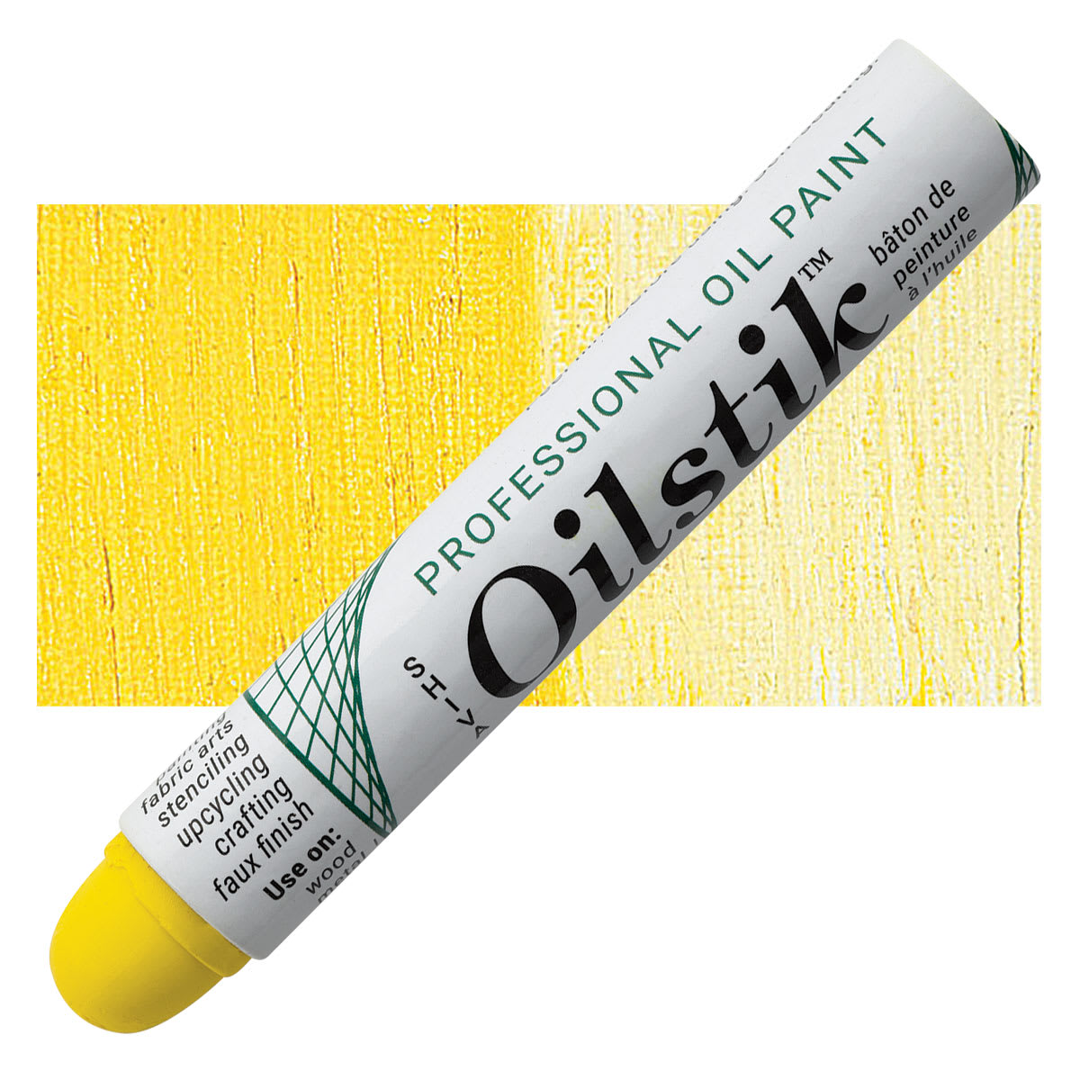 Shiva Oilstik Oil Paint - Azo Yellow oilstik and swatch
