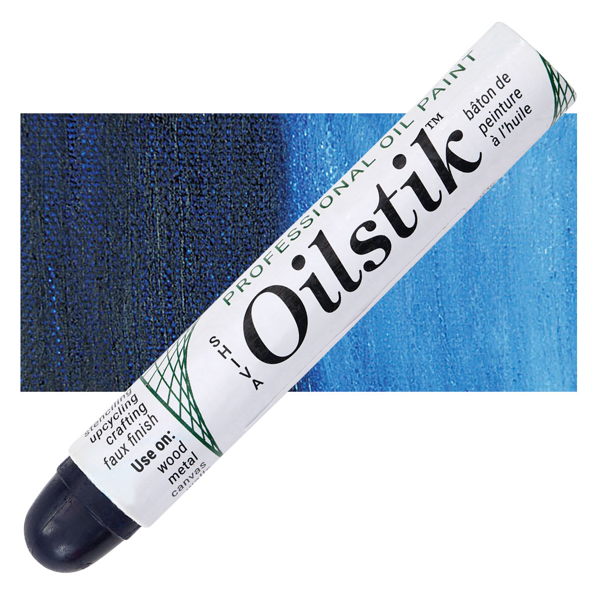 Shiva Oilstik Oil Paint - Prussian Blue oilstik and swatch