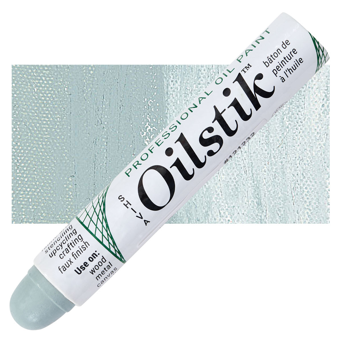 Shiva Oilstik Oil Paint - Ice Blue oilstik and swatch
