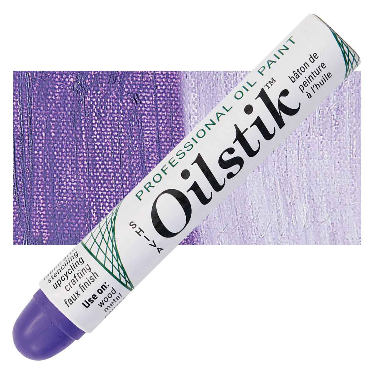 Shiva Oilstik Oil Paint - Purple Sage oilstik and swatch