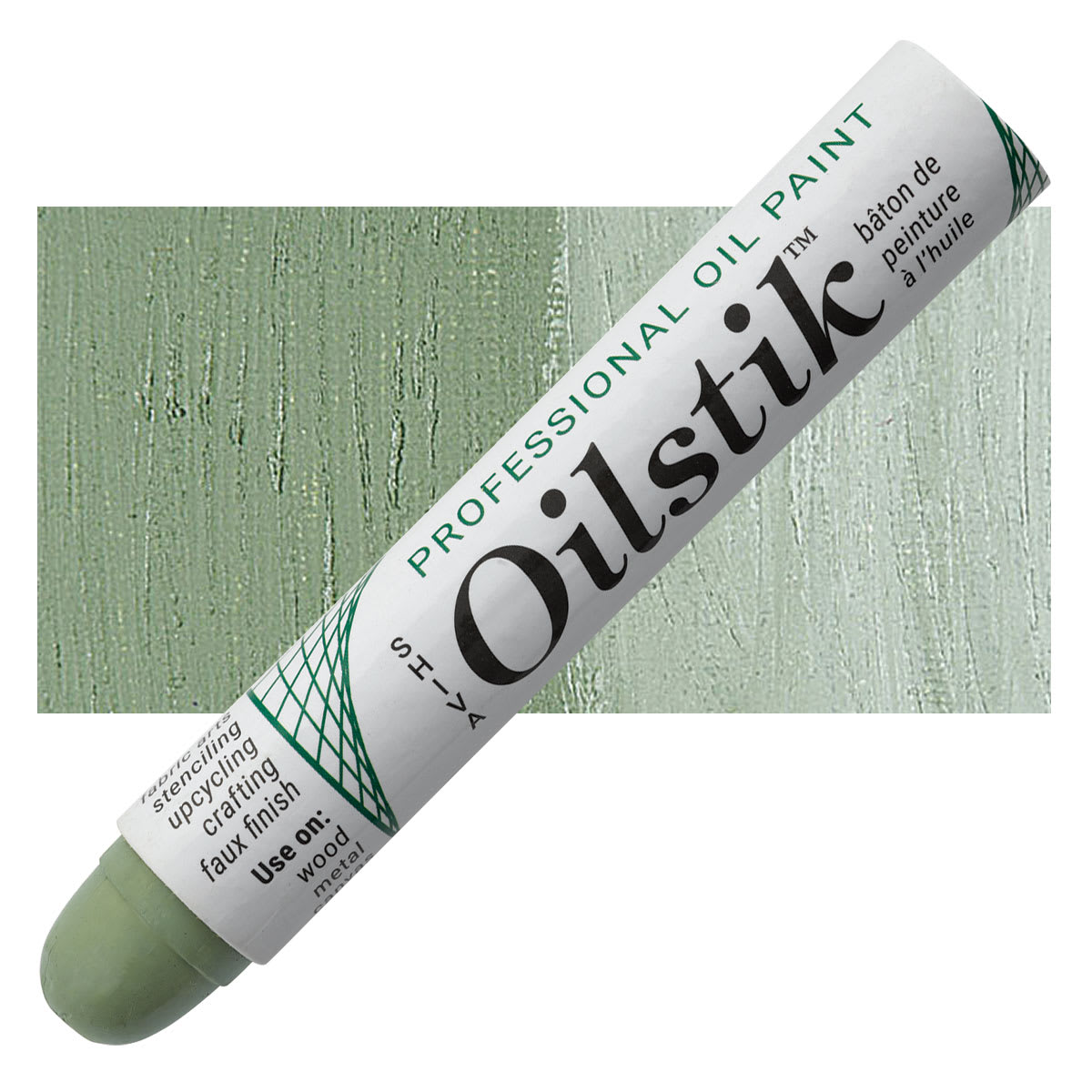 Shiva Oilstik Oil Paint - Celadon Green oilstik and swatch