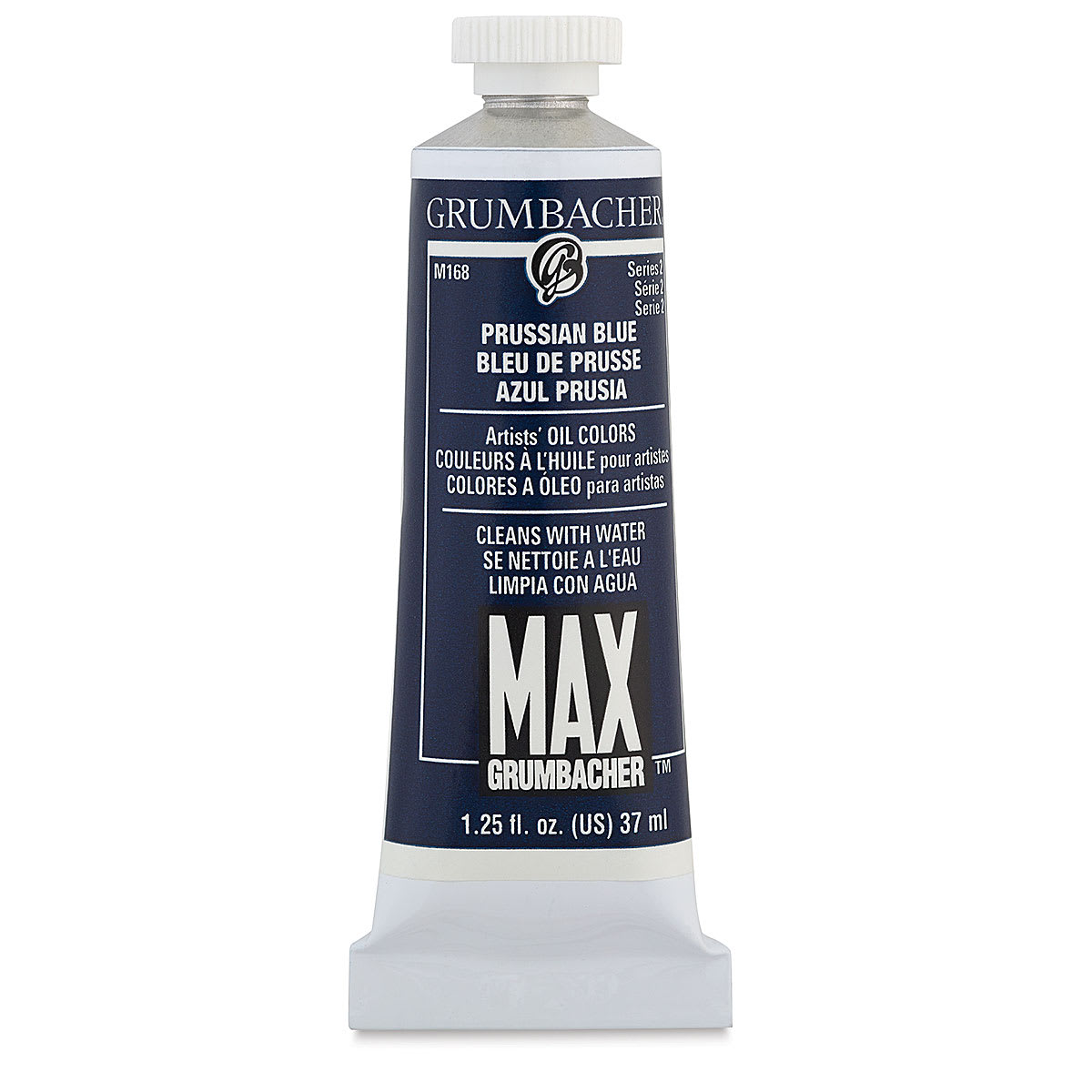 Grumbacher Max Artists' Water Miscible Oil Color - Prussian Blue, 37 ml tube