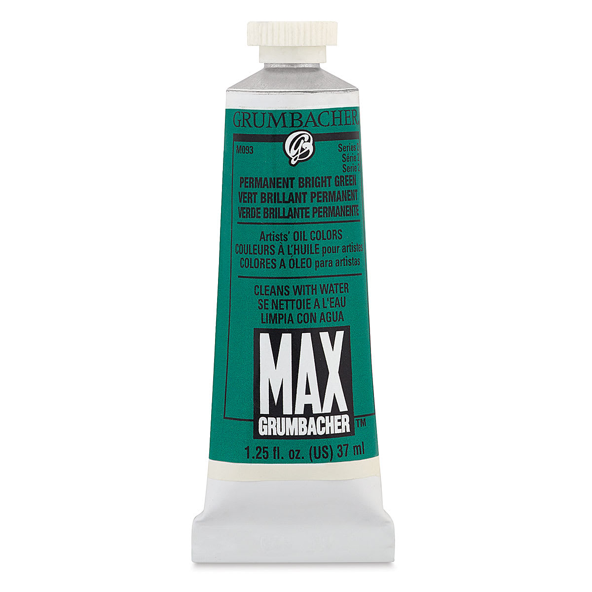 Grumbacher Max Artists' Water Miscible Oil Color - Permanent Bright Green, 37 ml tube Grumbacher Max Artists' Water Miscible Oil Color - Permanent Bright Green, 37 ml tube