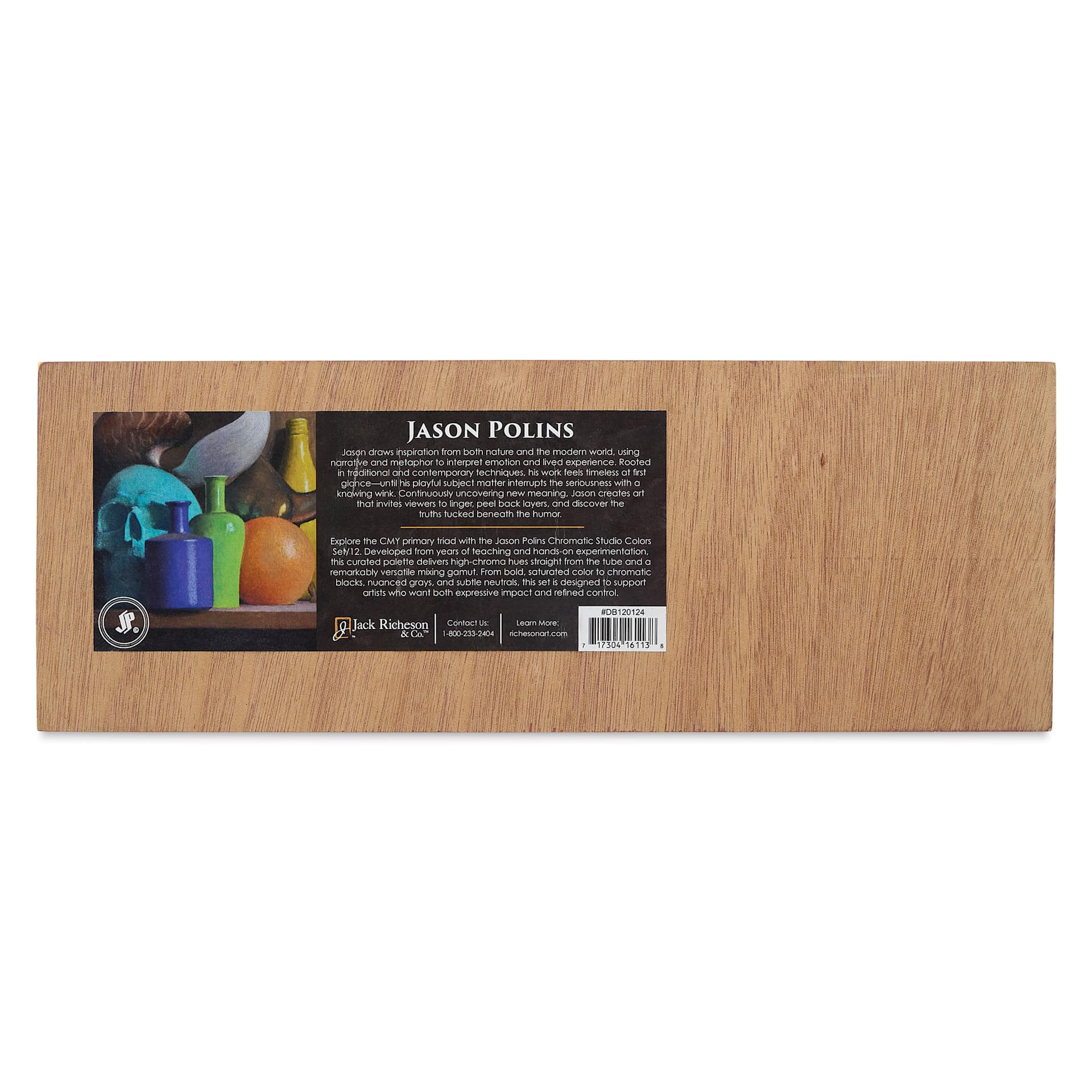 Back of Shiva Signature Artist Oil Colors - Set of 12, Jason Polins' Chromatic Colors case