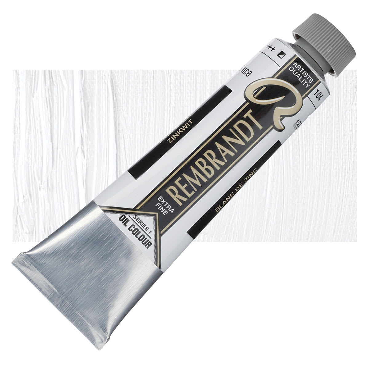Rembrandt Artists' Oil Color - Zinc White (Safflower), 40 ml tube and swatch Rembrandt Artists' Oil Color - Zinc White (Safflower), 40 ml tube and swatch