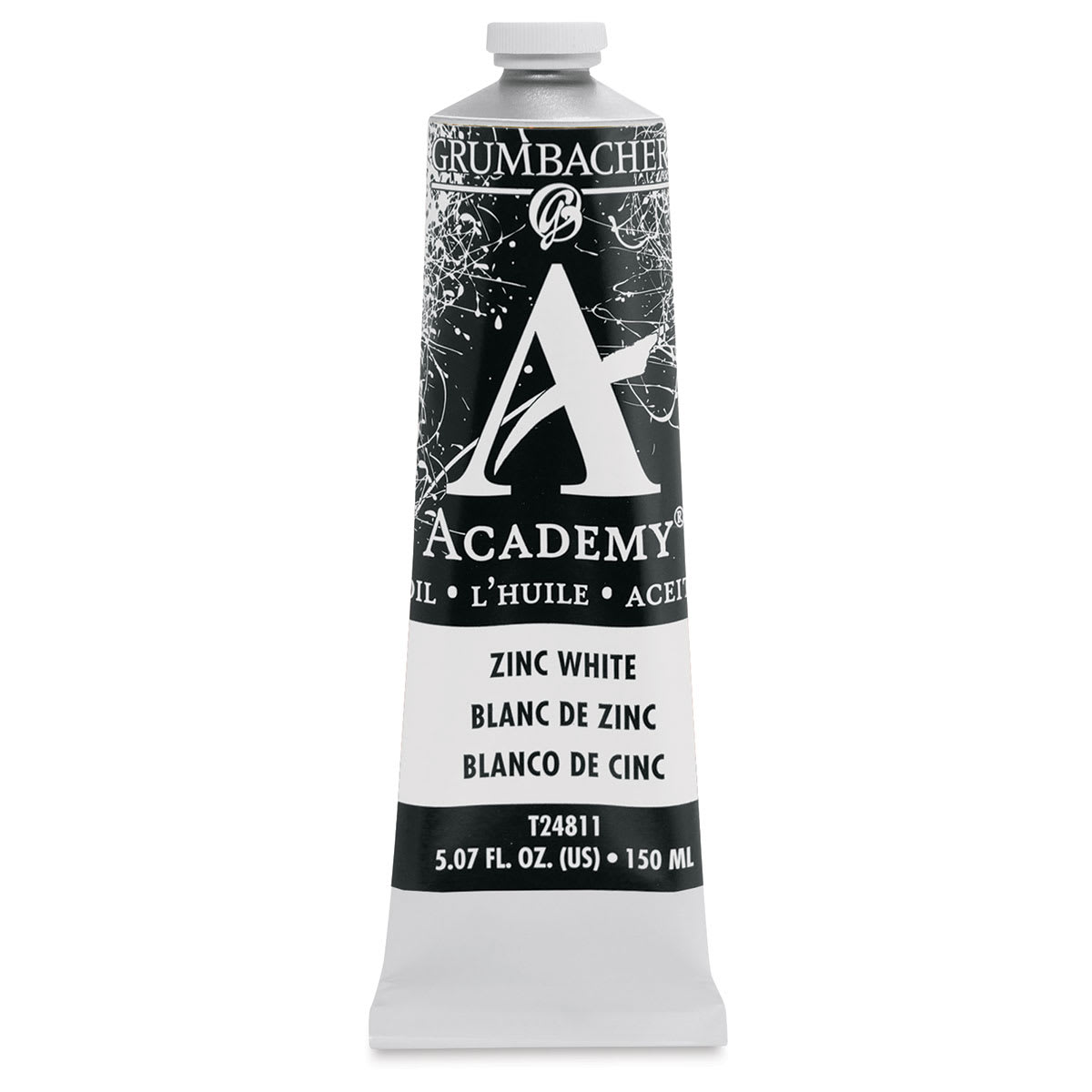 Grumbacher Academy Oil Color - Zinc White, 150 ml tube