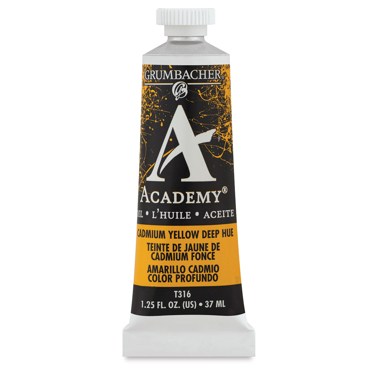 Grumbacher Academy Oil Color - Cadmium Yellow Deep Hue, 37 ml tube