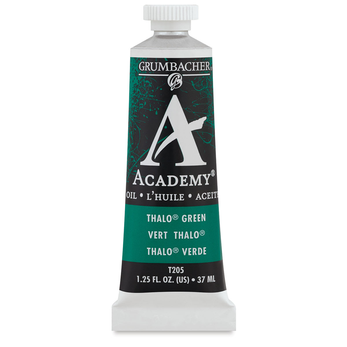 Grumbacher Academy Oil Color - Thalo Green (Blue Shade), 37 ml tube