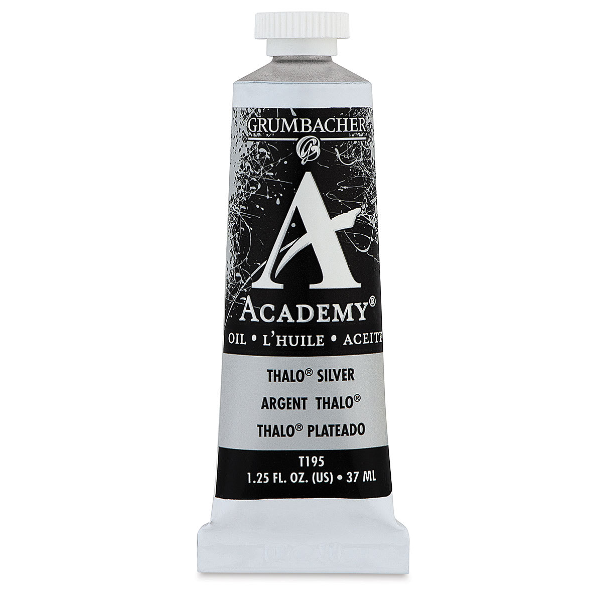 Grumbacher Academy Oil Color - Thalo Silver, 37 ml tube