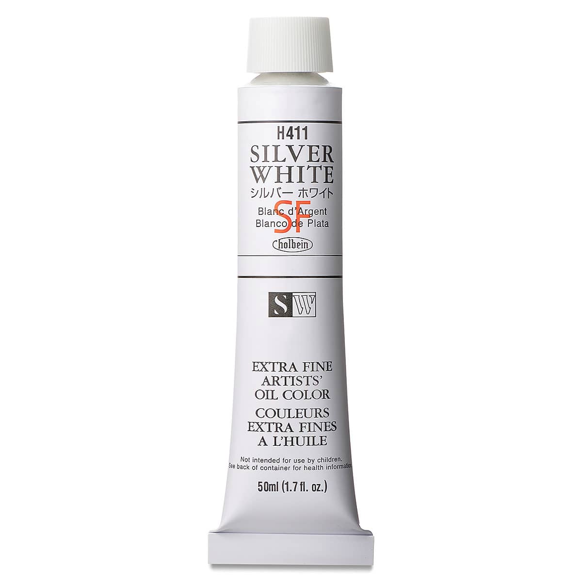 Holbein Artists' Oil Color - Silver White, 50 ml tube