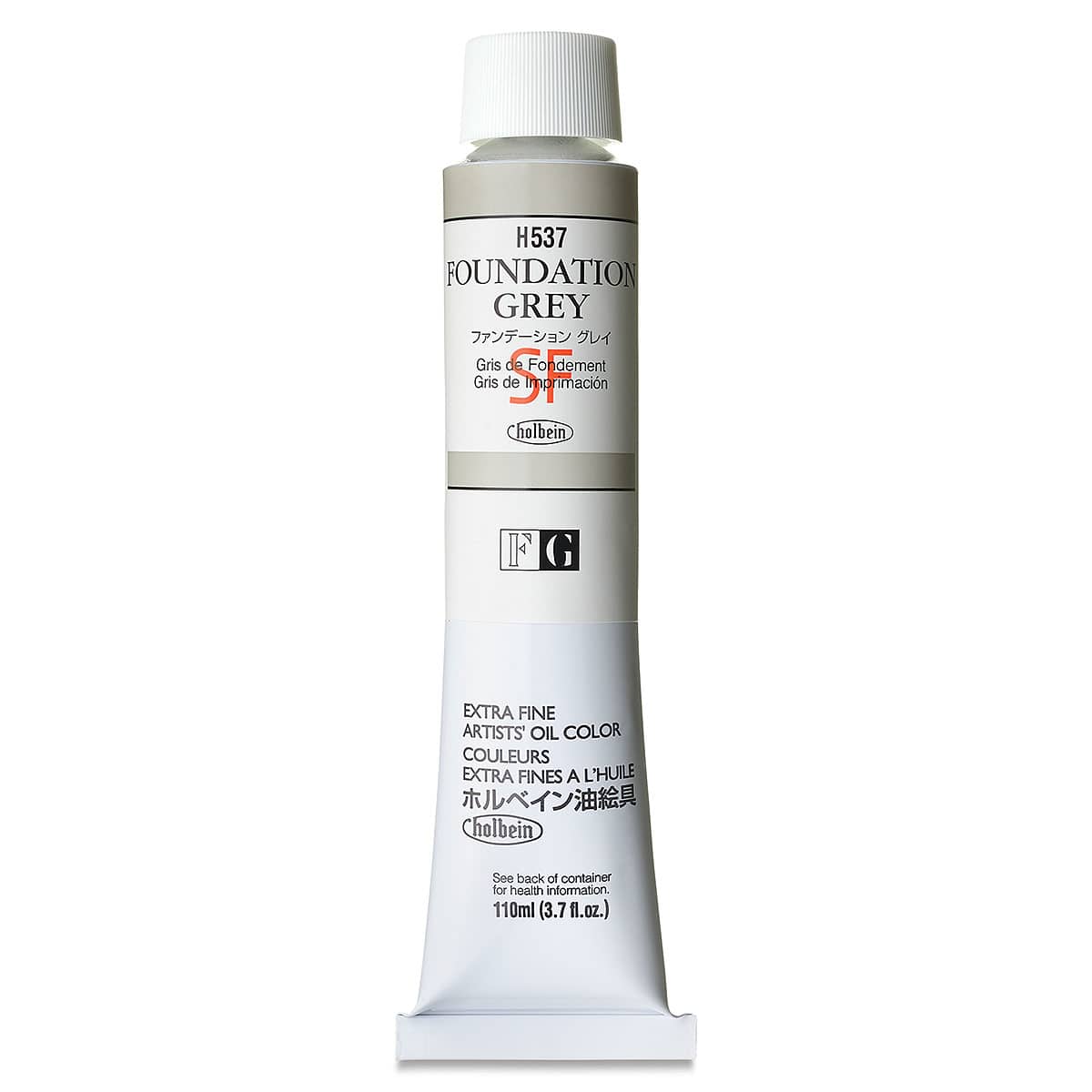 Holbein Artists' Oil Color - Foundation Gray, 110 ml tube