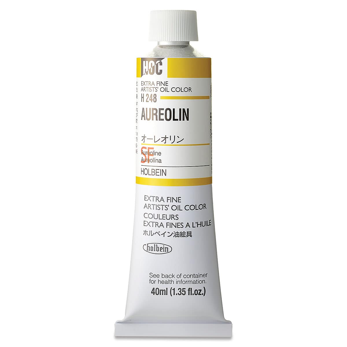 Holbein Artists' Oil Color - Aureolin, 40 ml tube