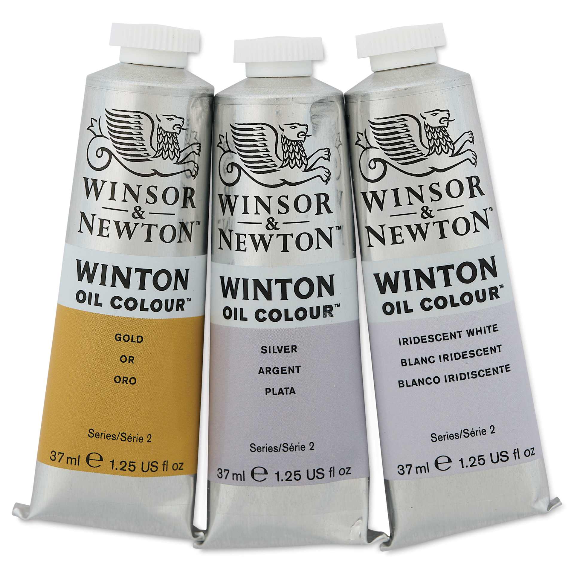 Winsor & Newton Winton Oil Colors - Set of 3, Metallic, 37 ml tubes