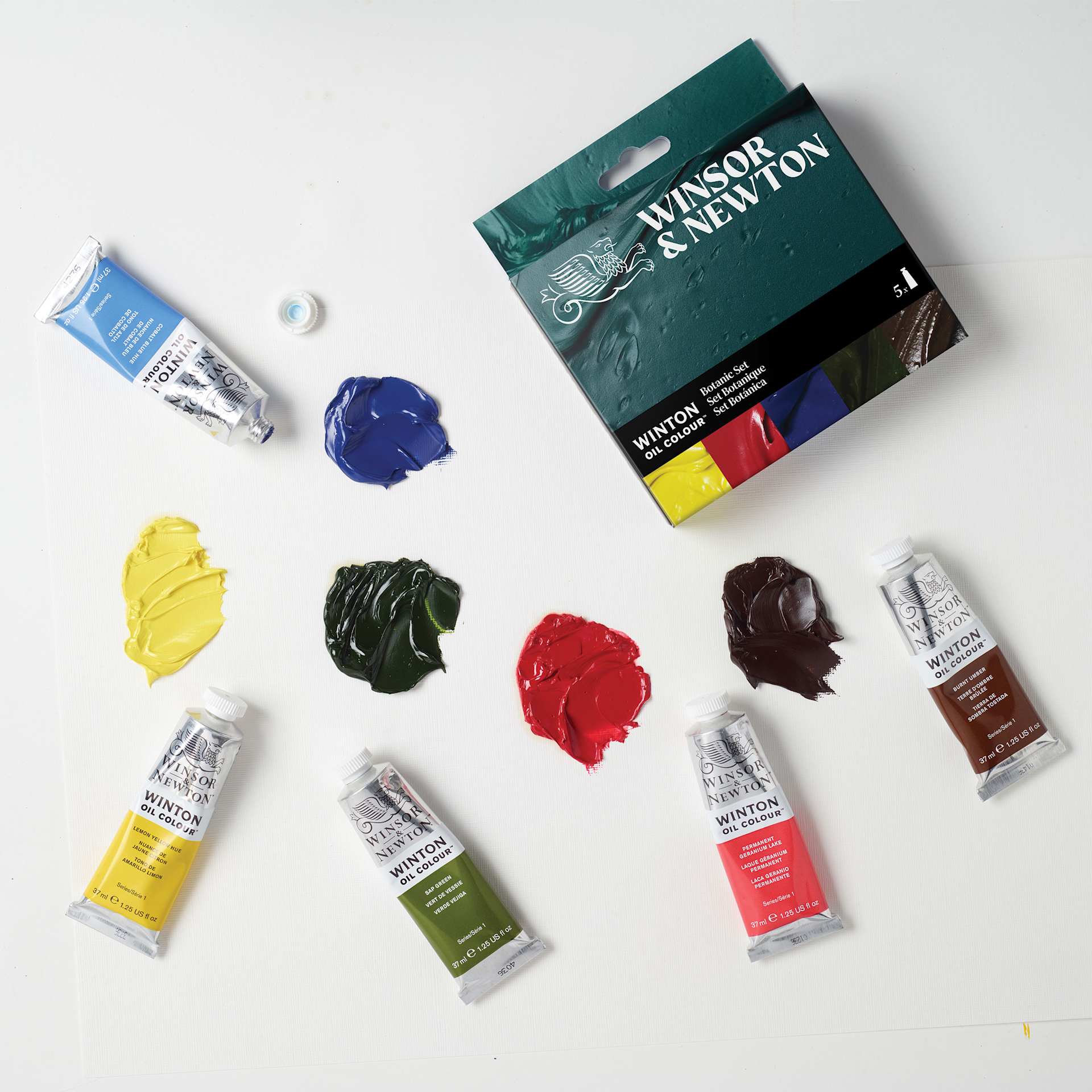 Winsor & Newton Winton Oil Colors - Set of 5, Botanic, 37 ml tubes