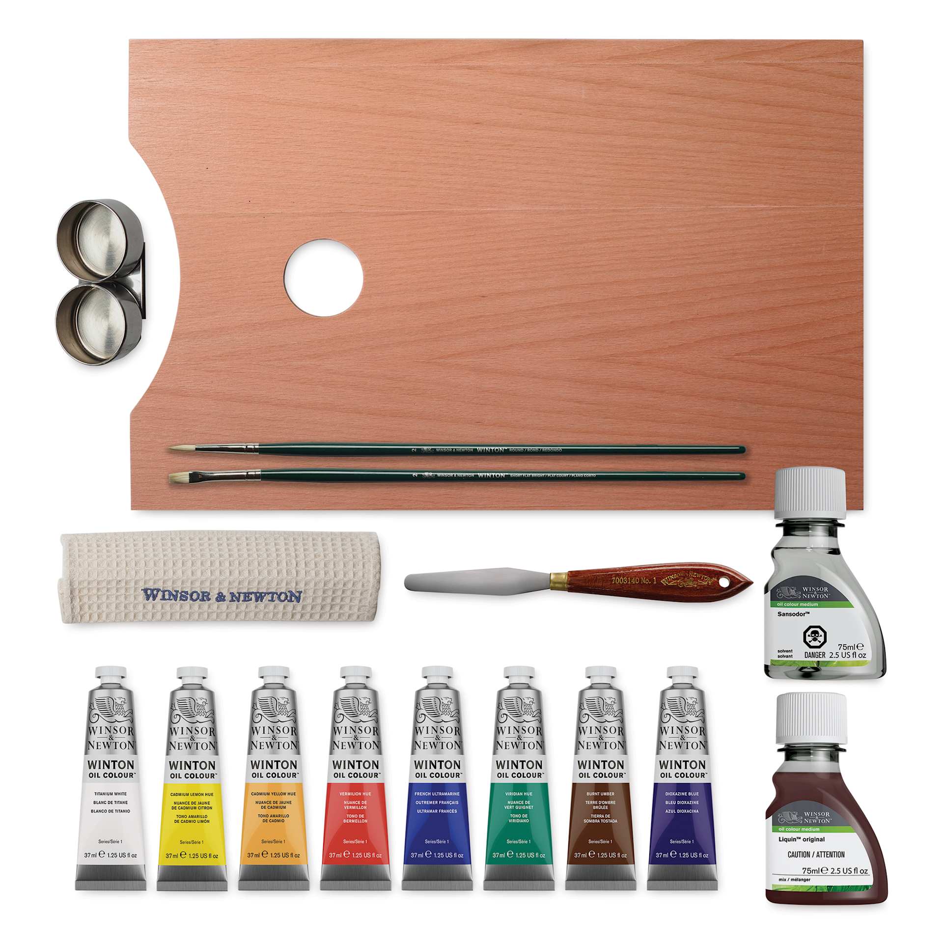 Winsor & Newton Winton Oil Colors - Set of 15 Wood Box Gift Set, Essential Colors