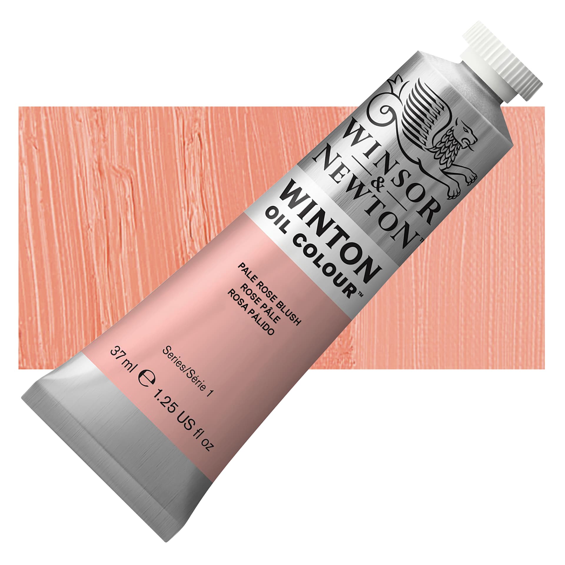 Winsor & Newton Winton Oil Color - Pale Rose Blush, 37 ml tube and swatch