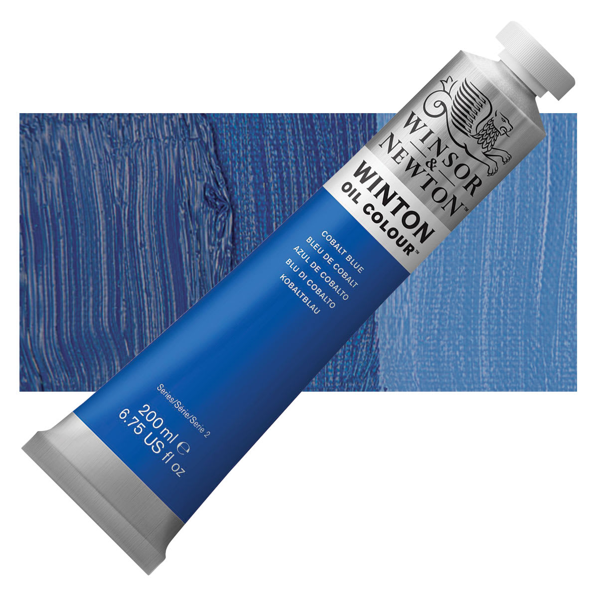 Winsor & Newton Winton Oil Color - Cobalt Blue, 200 ml tube and swatch Winsor & Newton Winton Oil Color - Cobalt Blue, 200 ml tube and swatch