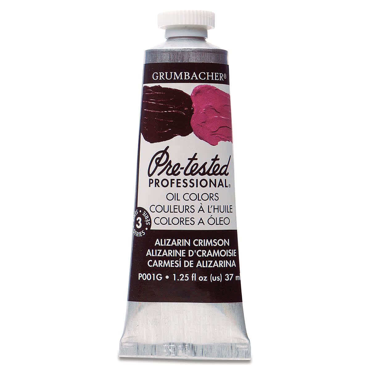 Grumbacher Pre-Tested Artists' Oil Color - Alizarin Crimson, 1.25 oz tube