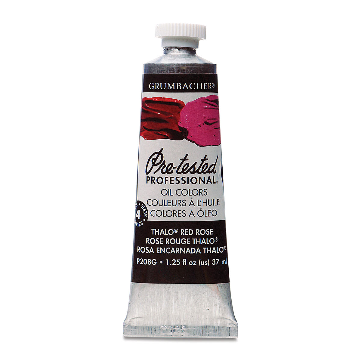 Grumbacher Pre-Tested Artists' Oil Color - Thalo Red Rose, 1.25 oz tube