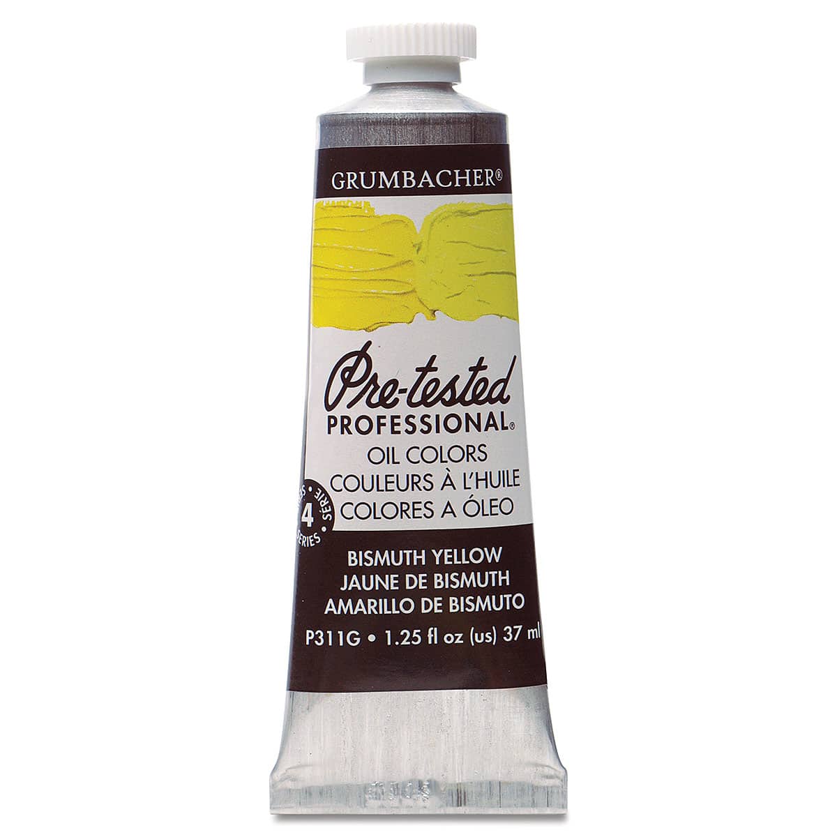 Grumbacher Pre-Tested Artists' Oil Color - Bismuth Yellow, 1.25 oz tube