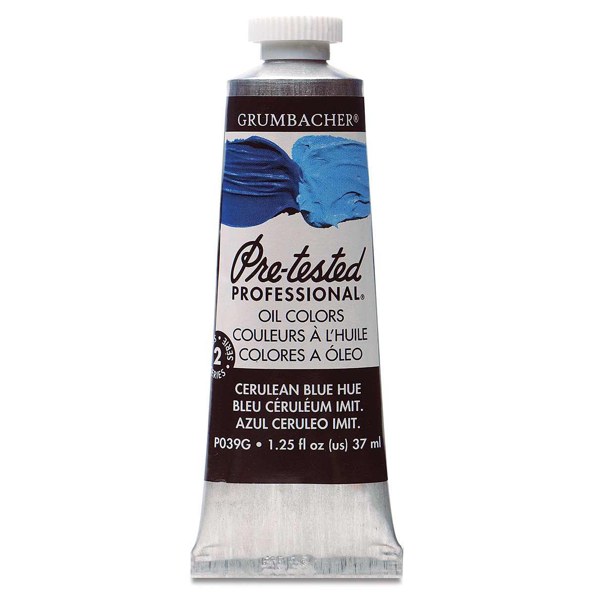 Grumbacher Pre-Tested Artists' Oil Color - Cerulean Blue Hue, 1.25 oz tube