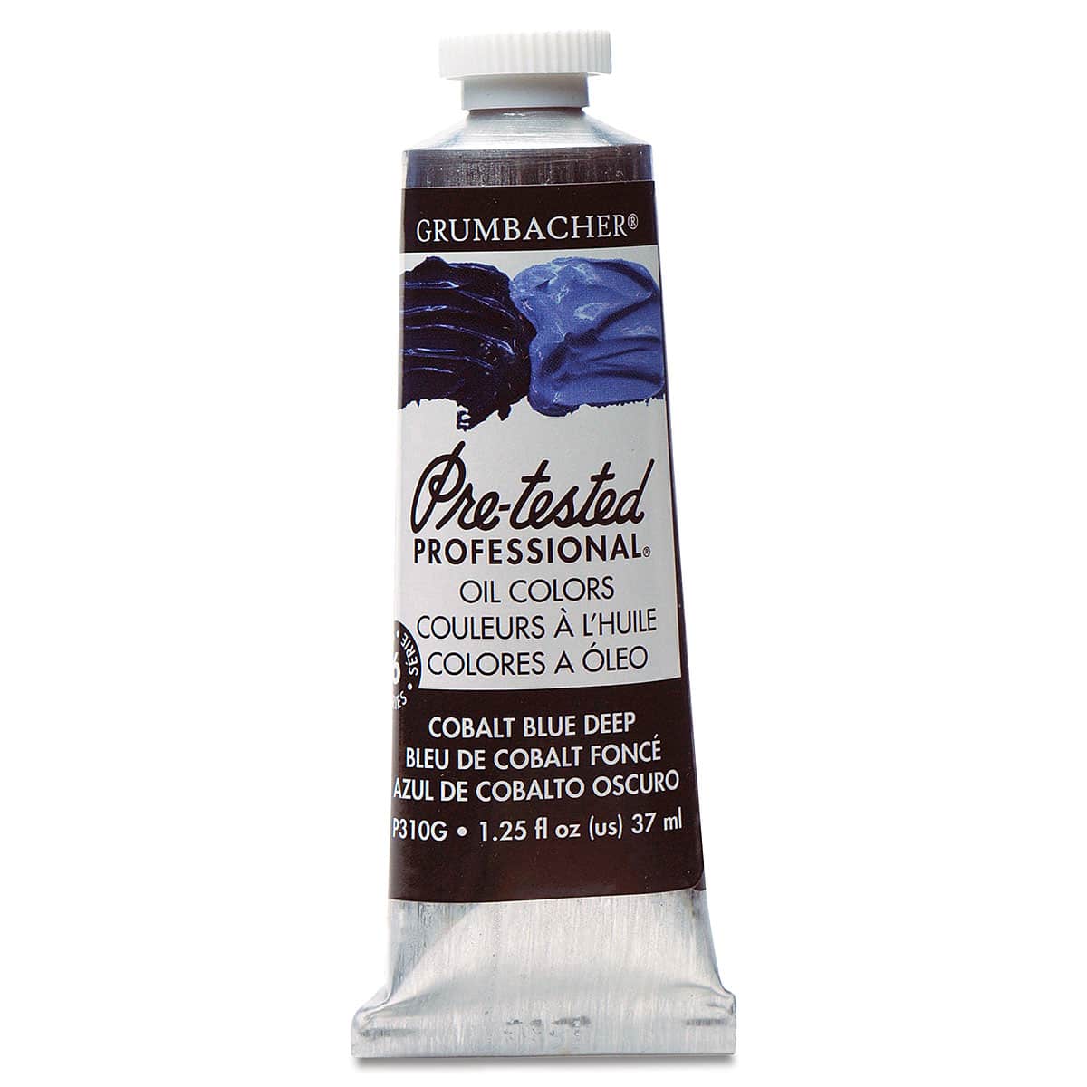 Grumbacher Pre-Tested Artists' Oil Color - Cobalt Blue Deep, 1.25 oz tube